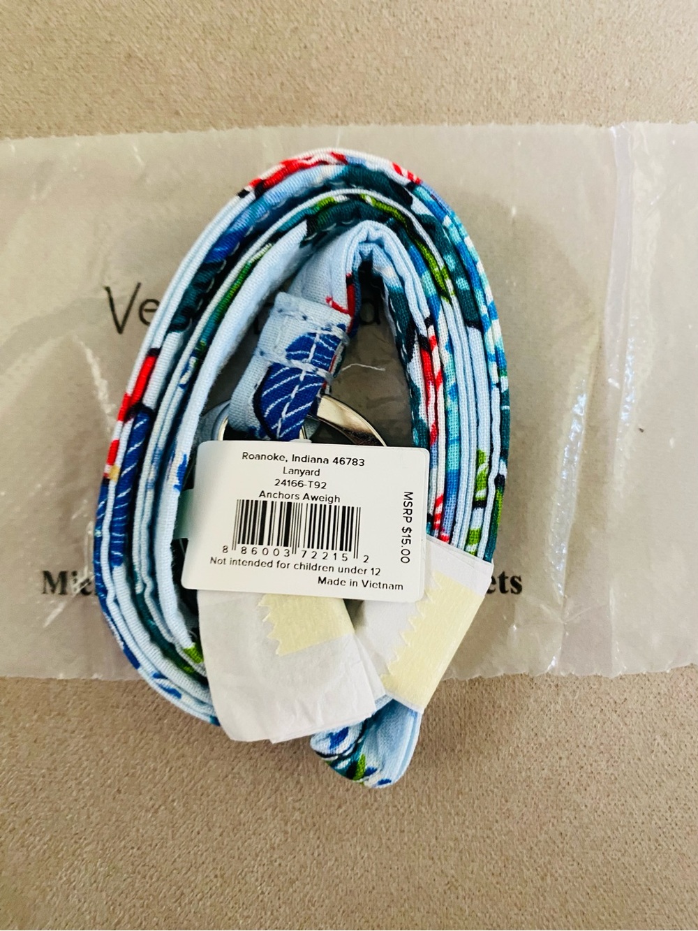 Vera Bradley Lanyard NWT “Anchors Aweigh”